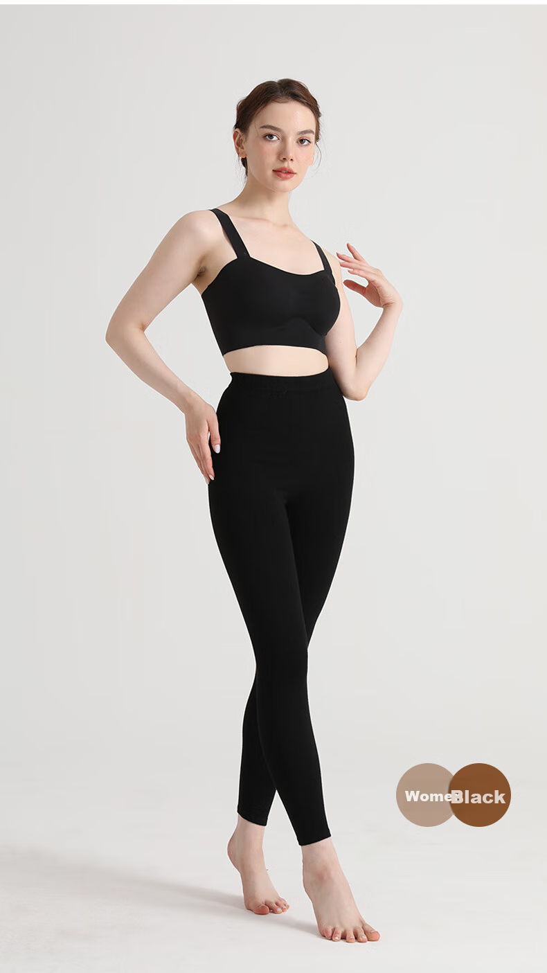 Mengyangwang Women's 100% Pure Wool Thermal Underwear Leggings, Warm Base Layer Pants for Autumn And Winter, Thick Seamless Knitted Wool Pants 12
