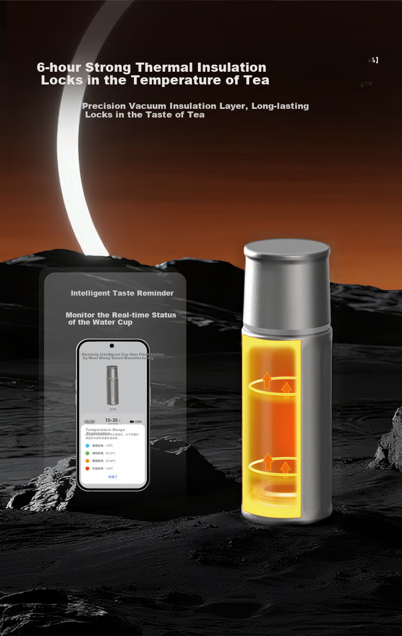 Hongmengzhixuan Haersi Insulated Mug, AI Smart Star Flash Tea Cup, Tea-Water Separation, Large Capacity Water Bottle for Men And Women, Holiday Gift 9