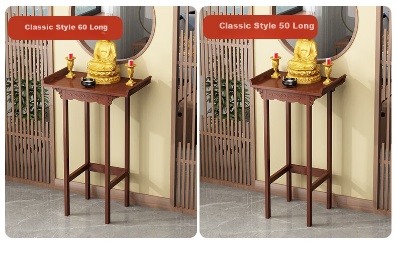 Taomengju Buddha Table, New Chinese Style Standing Cabinet, God of Wealth Cabinet, Buddha Altar, Incense Burner, Buddha Statues, Guan Gong Bodhisattva Altar, Offering Table, Storage Rack 25