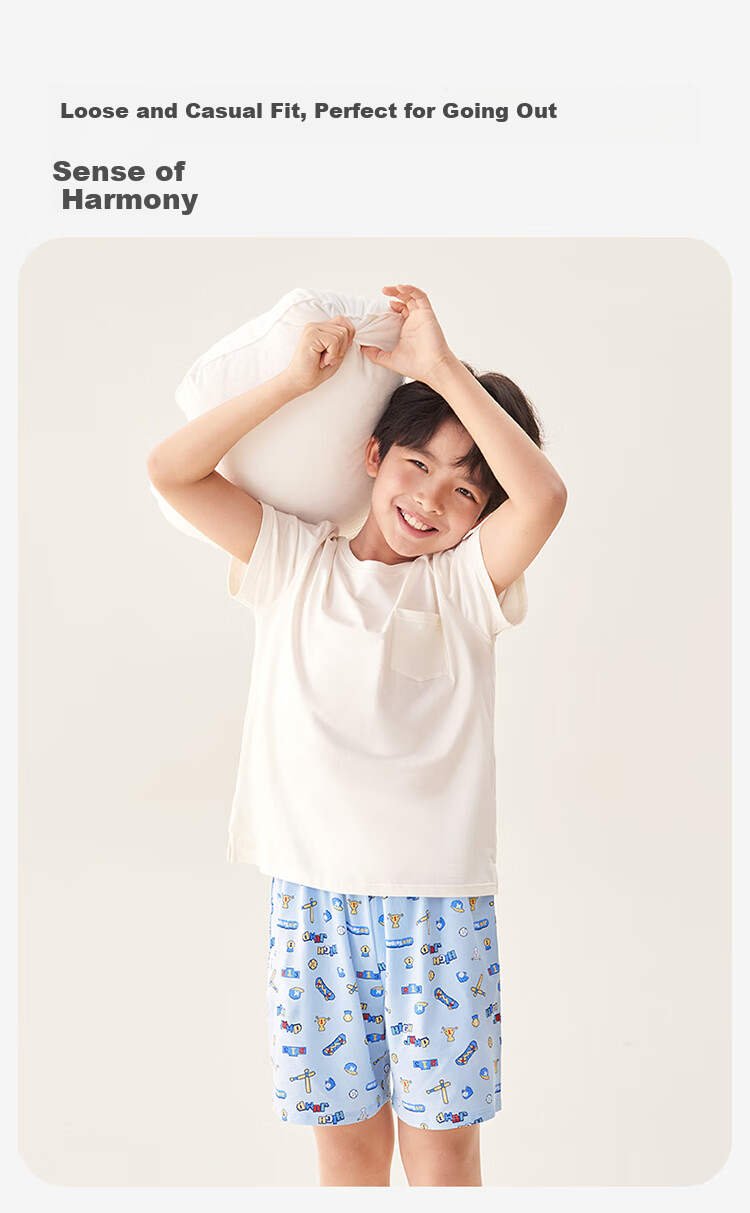 Jiusuiban Children's Sleep Shorts, Boys' Spring And Summer Cartoon Thin Arlo Pants, Big Kids Extended Style Boxer Briefs Shorts, 2-Pack 8