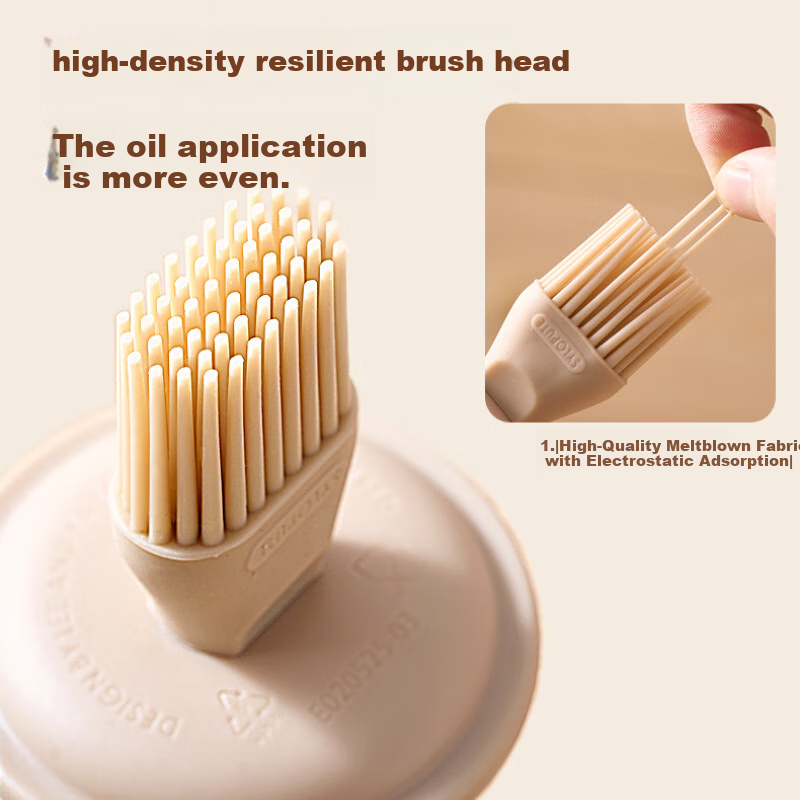 Bear Oil Brush Bottle, Silicone Oil Brush, All-In Bottle Brush, Pancake Brush, Oil Bottle, Seasoning Bottle, Outdoor Barbecue, 100mL