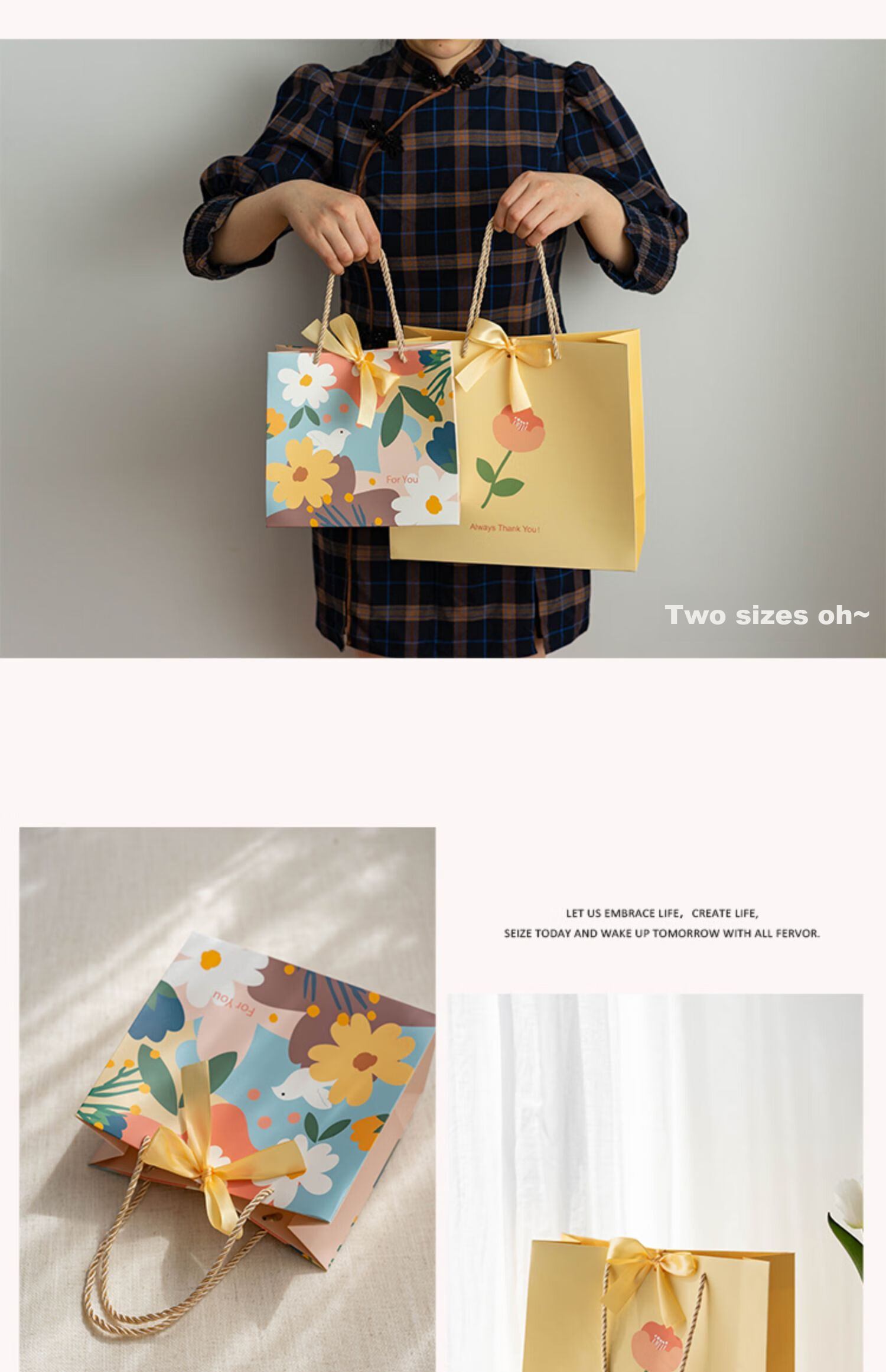Fanyejia Chinese Gift Bags, Set of 4, Wedding Gifts, Large Capacity Handbags, National Style Mid-Autumn Festival Celebration Gift Boxes 10