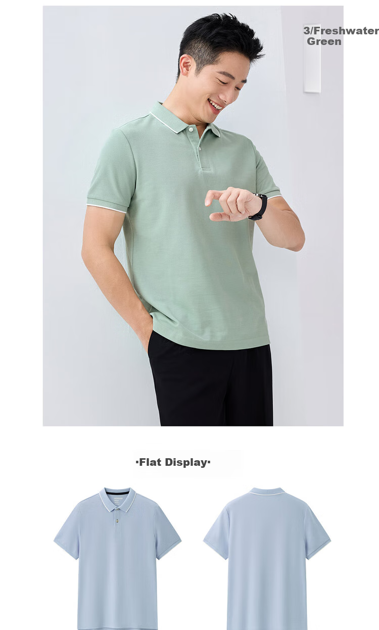 Giordano Polo Shirt for Men, Honeycomb Mesh Pique Fabric, Men's Collared Top Polo Shirt Short Sleeve 01011425 18