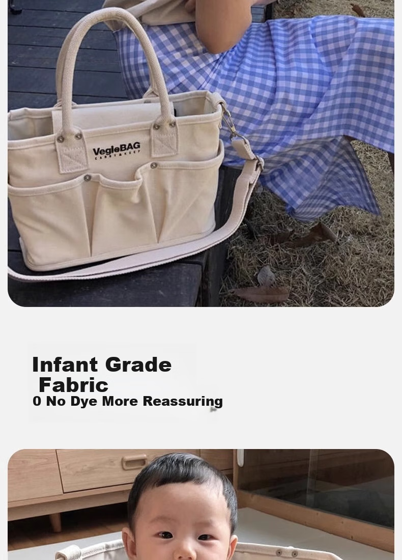 FENYE Mommy Bag, Lightweight And Stylish Handbag for Mothers And Babies, Crossbody Bag for Outdoor Use, Beige 9