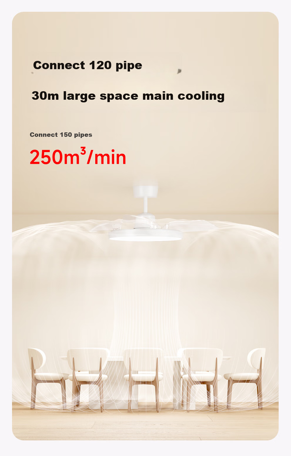 Jiandun Full-Spectrum Eye Protection Fan Light, Bedroom And Dining Room Integrated Ceiling Fan with Hidden Lights, All-Inclusive Price 3