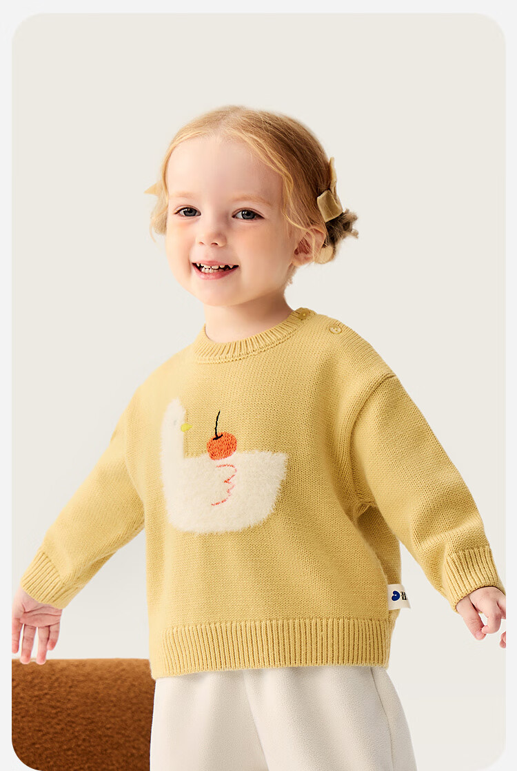 Minibala Bala Children's Baby Sweater Soft Skin-Friendly Non-Deforming Red Christmas Sweater [Artist Collaboration] 6