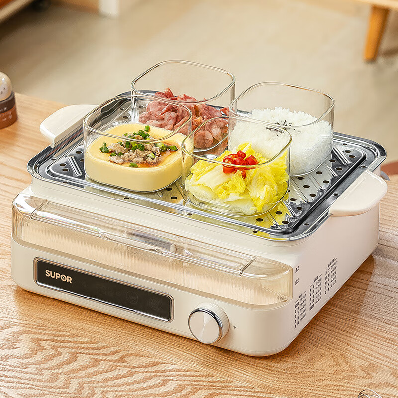 Genas Electric Steamer Special Glass Bowl for Steamed Eggs Baby Food Microwave Oven Oven Single Meal Square Small Bowl