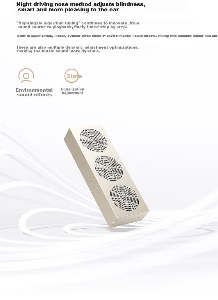 MI Xiaomi Portable Bluetooth Speaker, Titanium Color, Slim And Portable Desktop Bluetooth Speaker, MI 17 Launch Event Outdoor Speaker, Ultra-Thin Dustproof And Waterproof NFC 9
