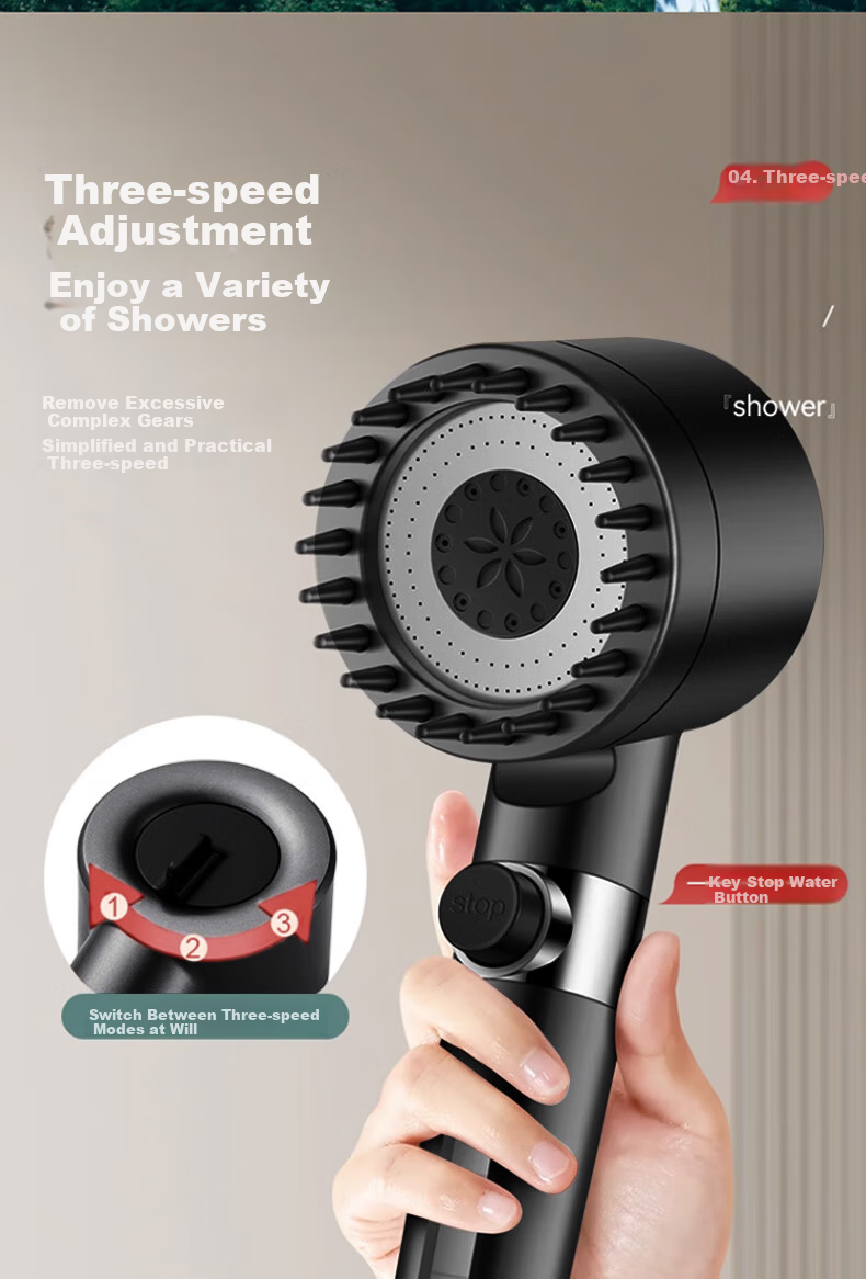 JROR [Germany] Pressurized Shower Head Set of Three, Bathroom Filtered Shower Head, Bathroom Shower System 10