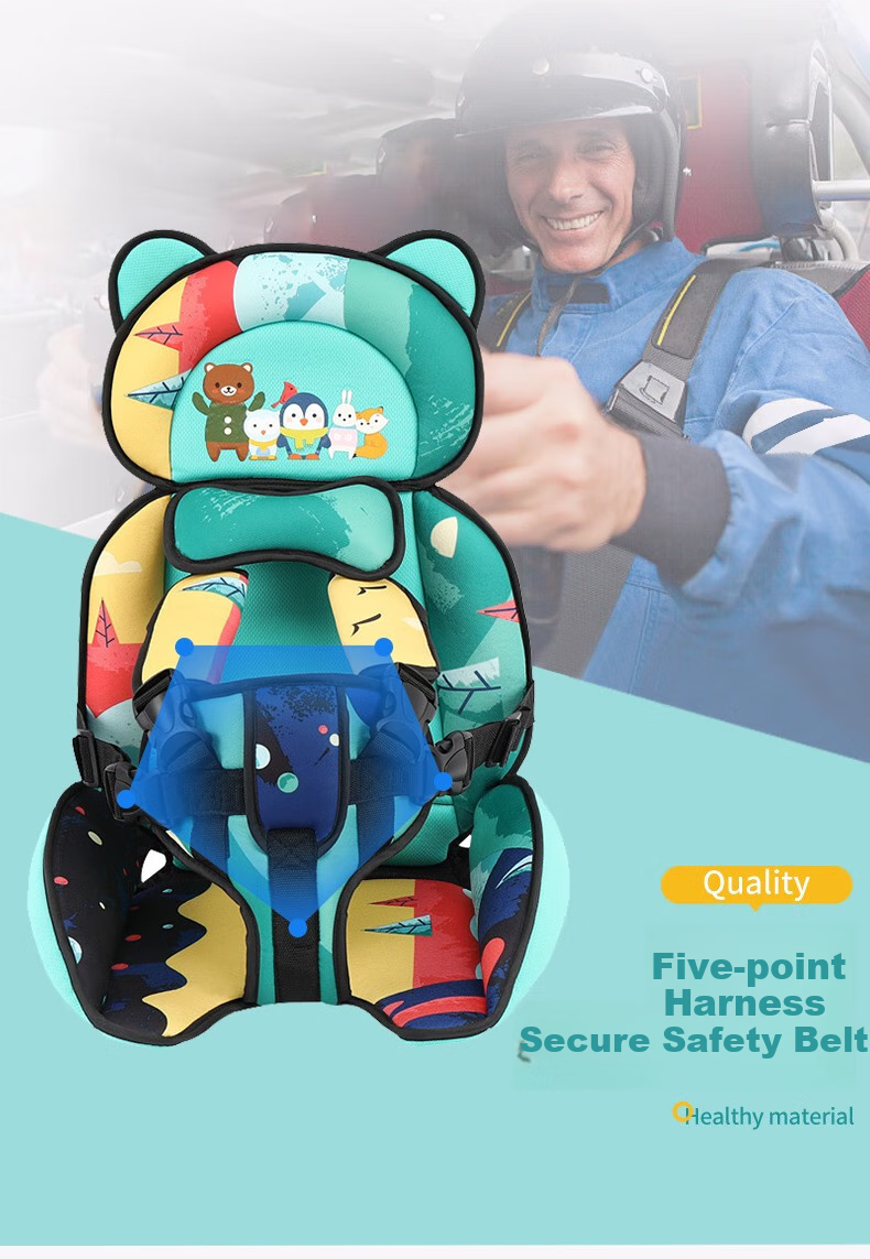 Dijialun Car Child Seat Cushion, Simple Portable Safety Belt Fixer, Shoulder Pad, Cartoon Girl Seat Cushio 5