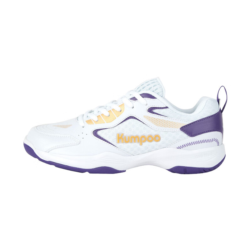 KUMPOO KHR-E260 Badminton Shoes White/Purple Size 35 - Wang Xiaoyu Edition, Non-slip, Shock-Absorbing, Comfortable, Breathable