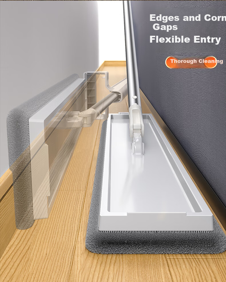 Dongfangliangjie Household Mop, No-Hand Flat Mop, Extra Large 50cm Cleaning Cloth, Absorbent Floor Mop, Cleaning Wonder Tool 7