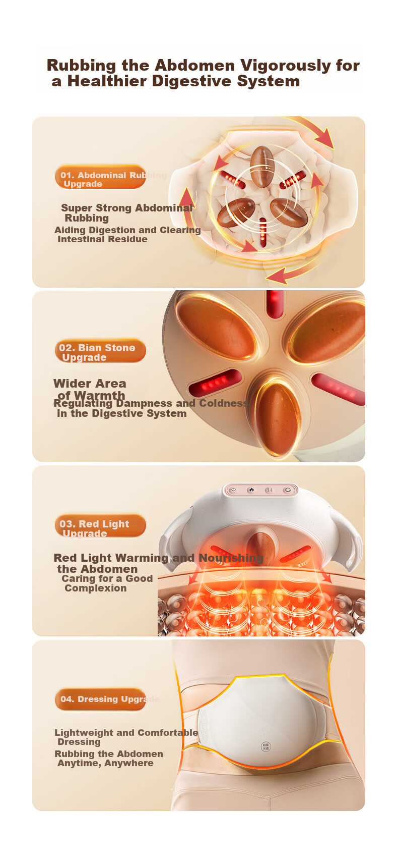 Keaiyuansu Xiaoxianghu Pro Gift Box Edition, Stone Abdominal Massager, Automatic Belly Kneading Device for Promoting Intestinal Peristalsis, Constipation Relief, Excess Fat Reduction, Mid-Autumn Festival Gift for Elders And Girlfriends 3