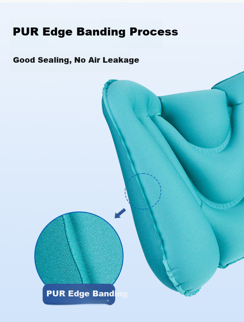 Jingmao Inflatable U-Shaped Pillow, Lumbar Support Cushion, Convenient Travel Airplane Pillow, Neck Protector, Long-Sitting Aid, Back Support Pad for Waist 16