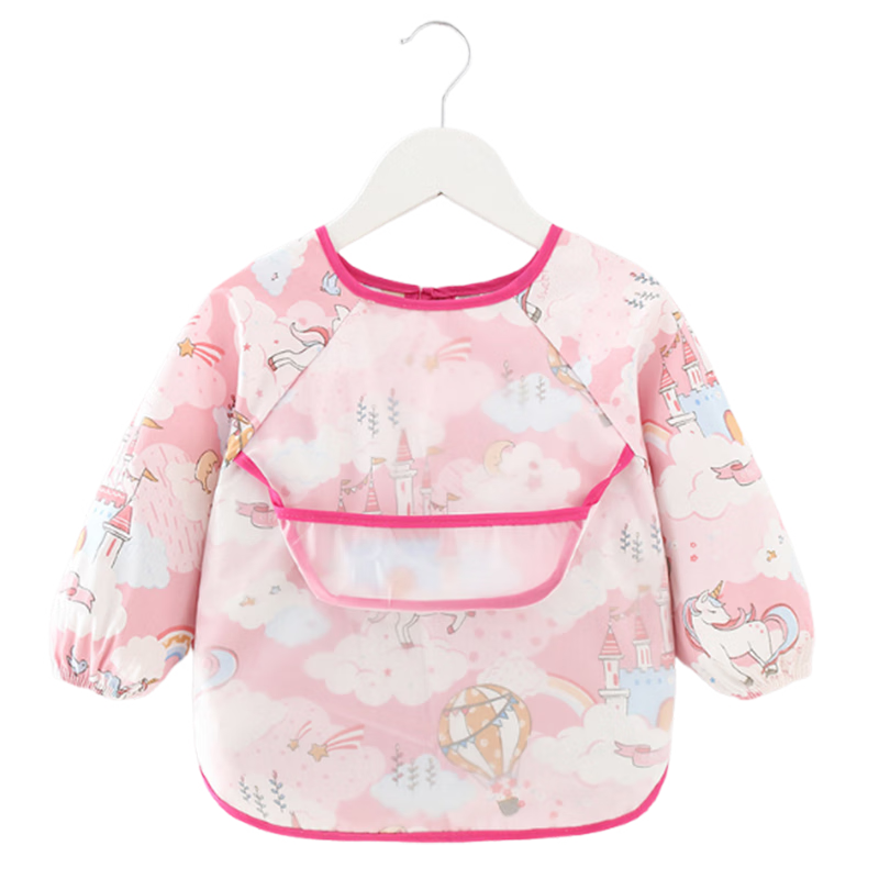 9I9 Baby Eating Smock, Outer Wear, Pure Cotton, Class A Waterproof, Dirt-Proof, Splash-Resistant Smock, Kindergarten Painting Smock, A461