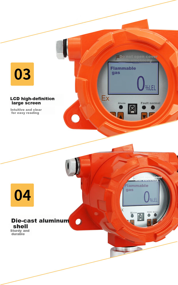 Aikesi Combustible Gas Detector Alarm, Methane Natural And Liquefied Gas, Restaurant Kitchen Commercial Use Detection Instrument GT-GND20 13