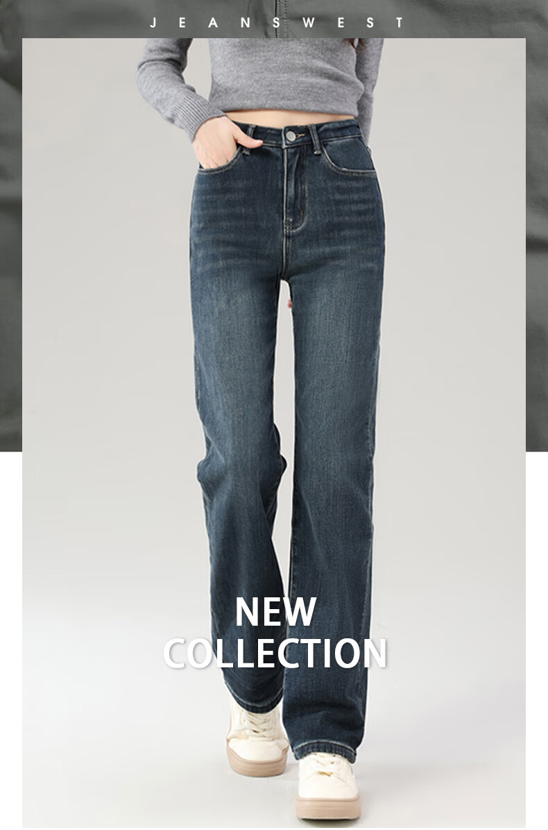 Jeanswest Women's Summer Trendy Straight-Leg Stretch Slim Fit Blue-Grey Cigarette Pants XL 1