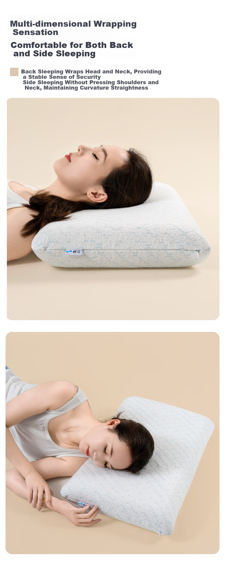 Fessura Daydream Memory Foam Low Pillow, Slow Rebound, Antibacterial, Cervical Spine Protection, Sleep Aid, Home Use, Women's Specific Low Pillow 5