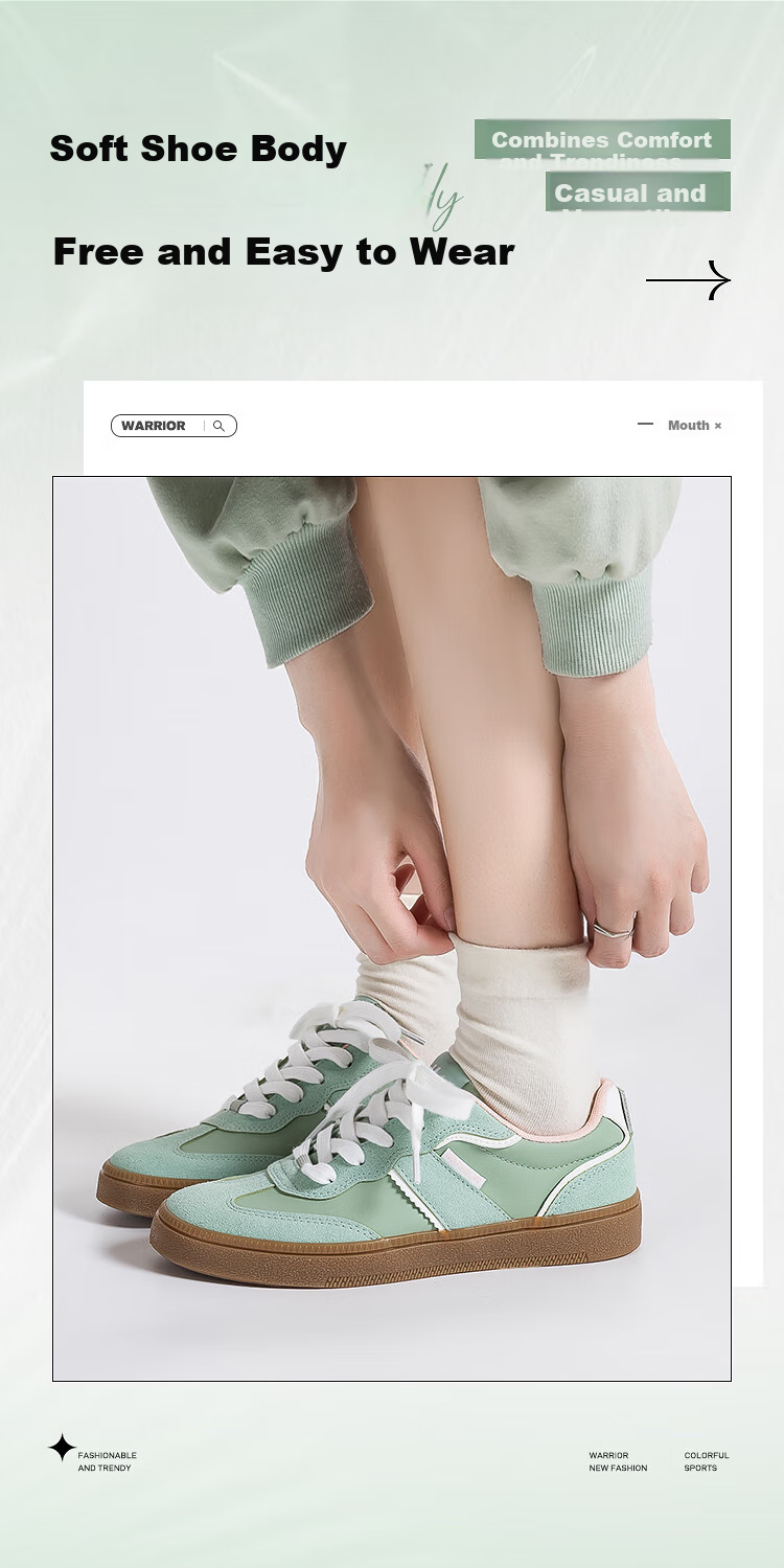 Huili Official Women's Shoes, Dexun Shoes for Women, 2026 Summer Soft-Soled Shoes, Versatile Sports Sneakers for Women, Green, Size 37 5