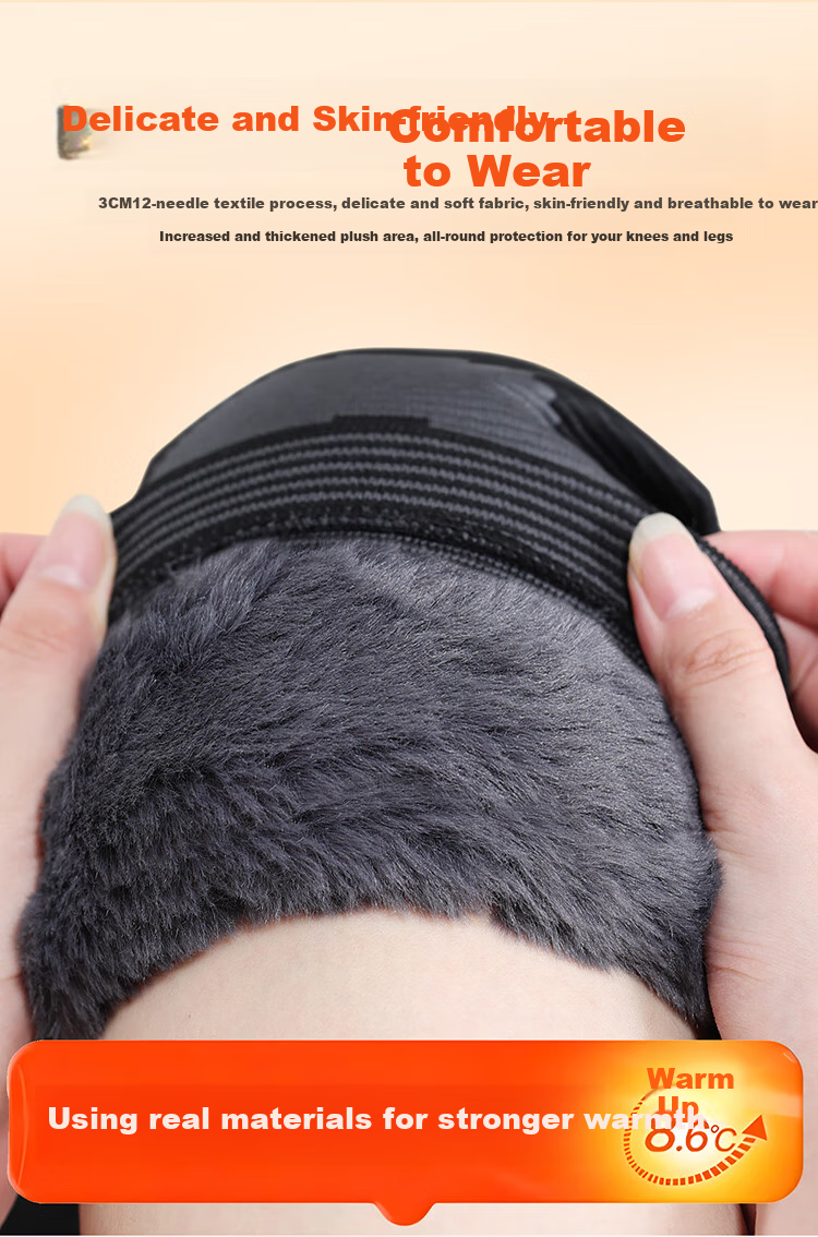PEAK Warm Knee Pads for Men And Women, Winter Fleece-Lined Thick Non-Slip Anti-Cold Legs for Elderly, Cycling Electric Bike Cold Protection Knee Sleeves 7