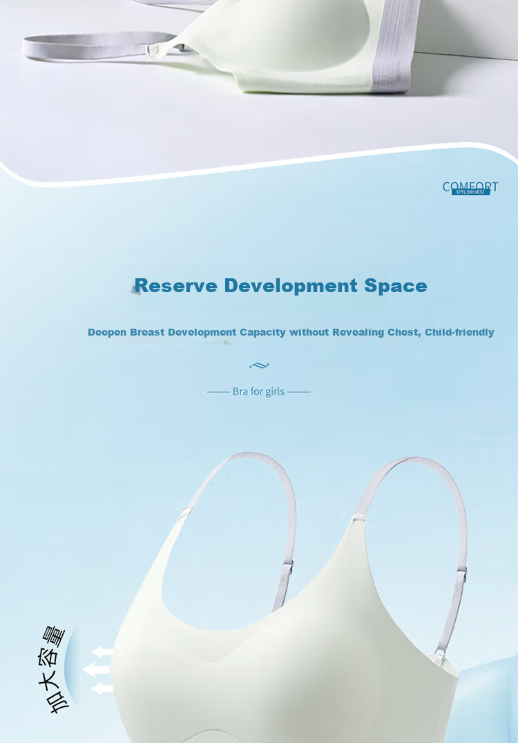 LangSha Girls' Underwear Bra, for Female Students And Children, Shock-Absorbing Sports Bra, for Teenagers in Middle School And High School, Puberty Development Period 5