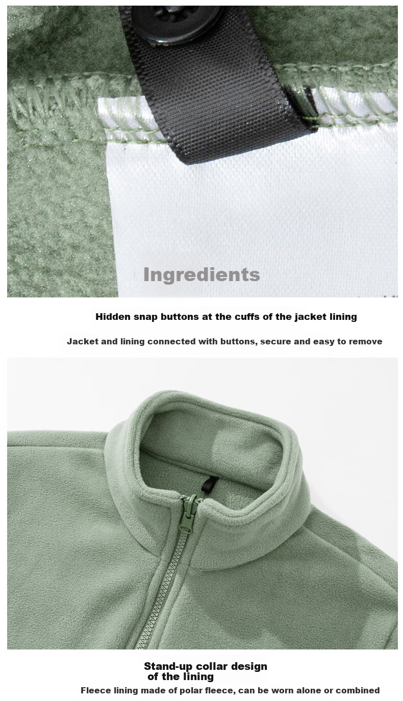 Huili Men's Hooded Outdoor Three-In Jacket, Autumn And Winter Detachable Inner Liner, Windproof And Waterproof Jacket 12
