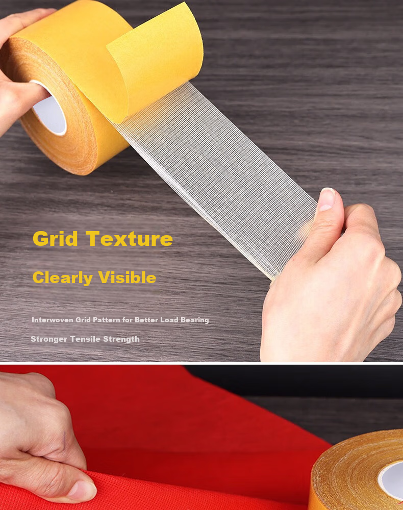 Ouliwen Double-Sided Tape, Waterproof And Moisture-Proof, Thickened Strong Adhesive, 50mm×20m, Carpet Fixing, Car Use, Strong Adhesion, Spring Festival Couplets, Low Residue 5