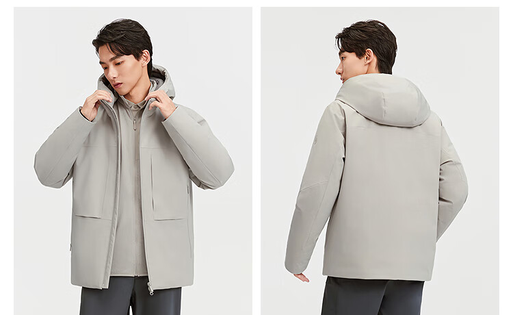 BOSIDENG 25-Year Winter Men's Loose Fit Short Goose Down Jacket Thickened Business Commuter Celebrity Style Coat 2