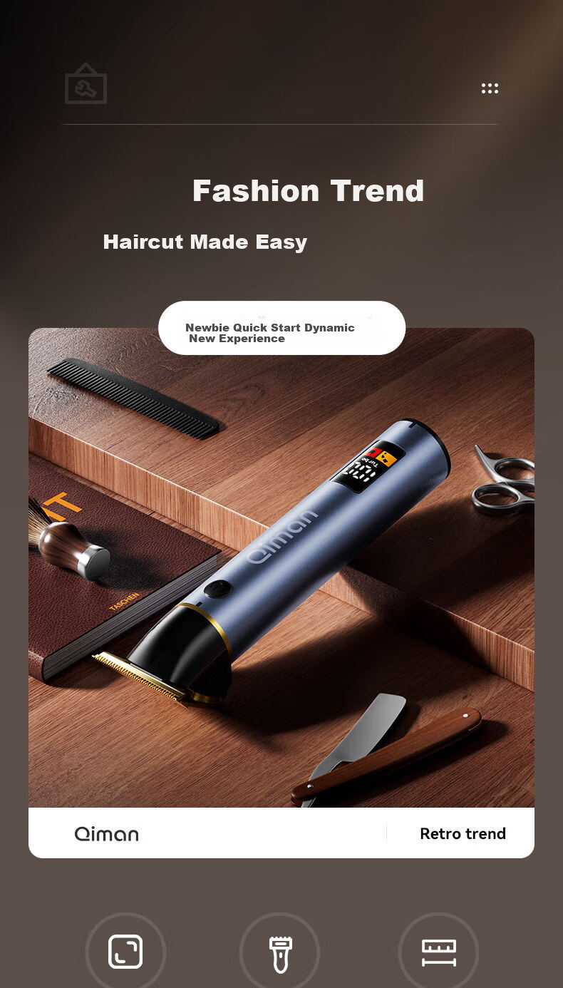 Qiman Hair Clipper, Haircutting Tool, Self-Use Hair Trimmer for Home, Adult And Children's Use, Baby Hair Shaver, Men's Special Electric Hair Clipper, Haircutting Tool, Gift for Father 4