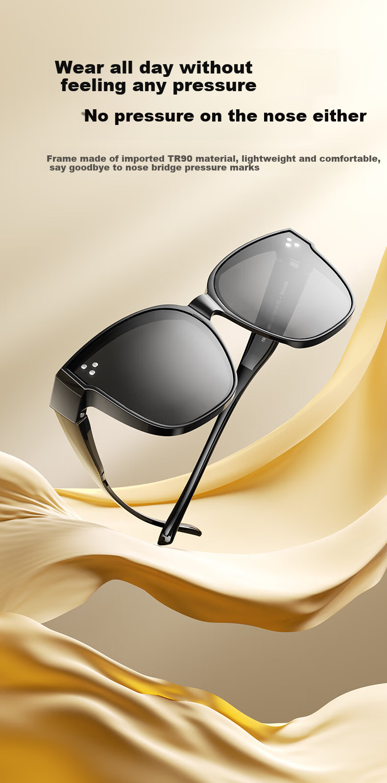 BIAZE Polarized Prescription Sunglasses Clip-On Night Vision Driving Glasses for Men and Women 3