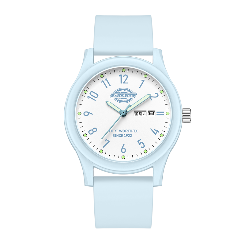 Dickies Student Watch Youth High School Calendar Silent Exam Sports Girls CL-774 Blue