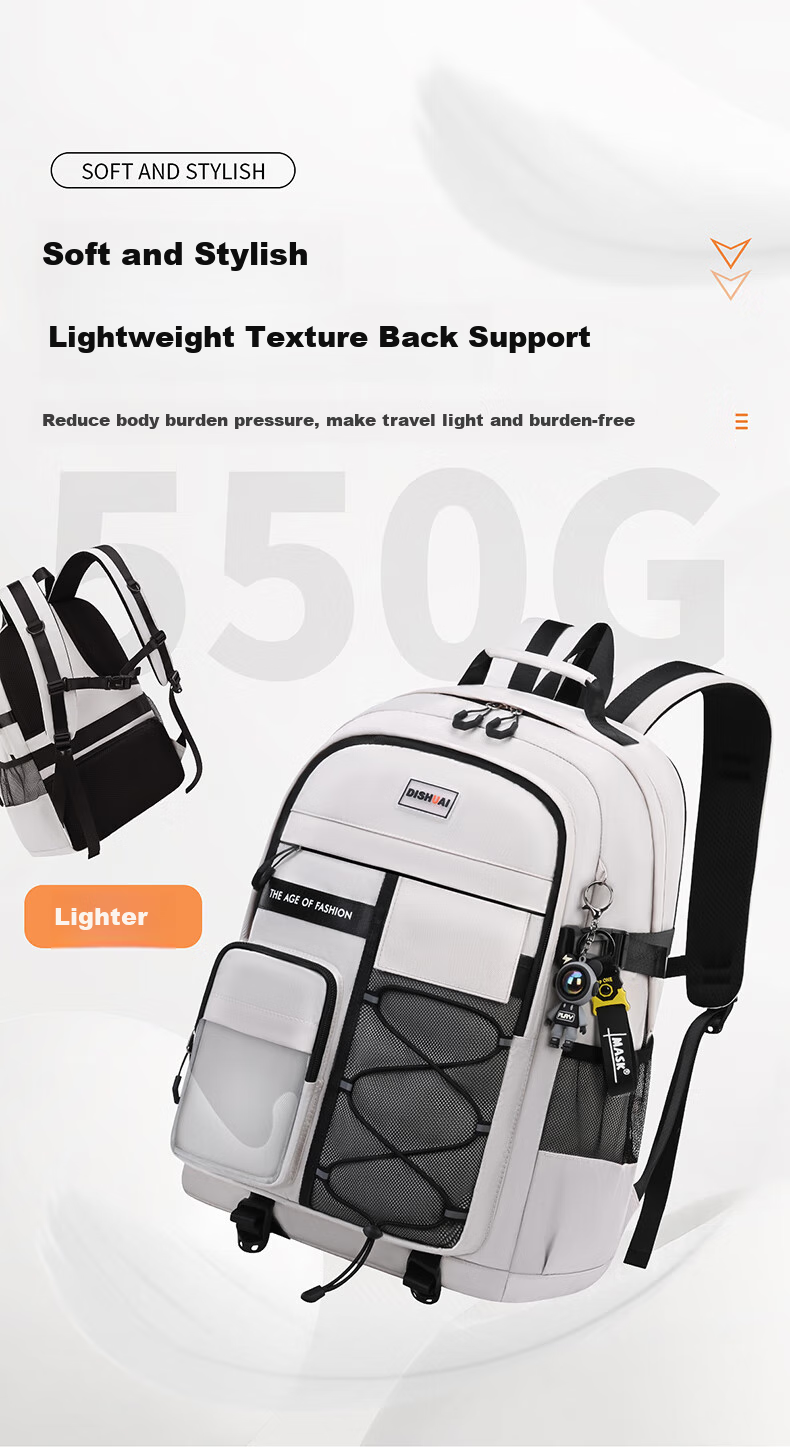 Dishuai Backpack for Middle School Boys, Large Capacity, Stylish, Lightweight, Suitable for Grades 4-6 And High School/College Students 15