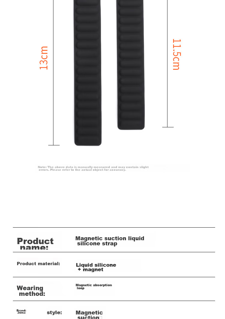 ESCASE Xiaomi Watch Strap Magnetic Silicone, Compatible with WatchS4/S3/S2/S1/S1Pro/Color2, Comfortable Strap for Men And Women, Universal Wristband, 46mm Dial, Black 13