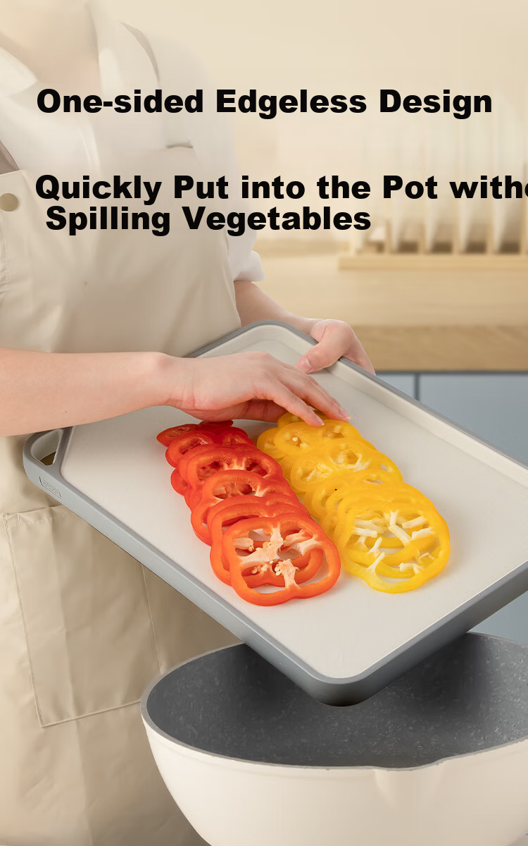 JD Original Cutting Board Chopping Block Food-Grade Household Use [Double-Sided Anti-Spill Groove] 40*28.5*2.35cm 9