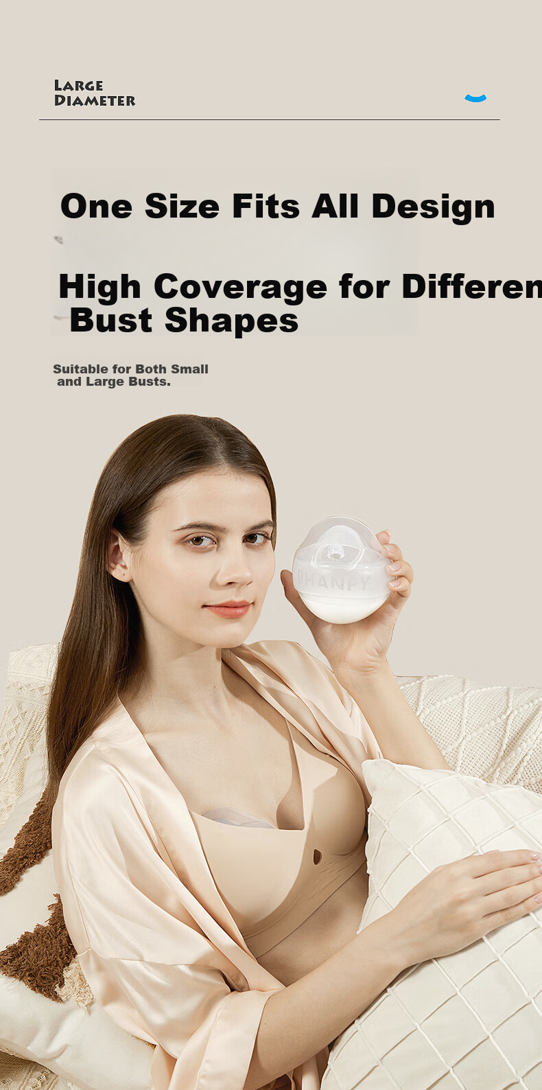 Xiaoyaxiang Manual Breast Pump, Hands-Free Anti-Leakage Milk Collector, Breast Milk Storage Device, Stable And Solid Model 9
