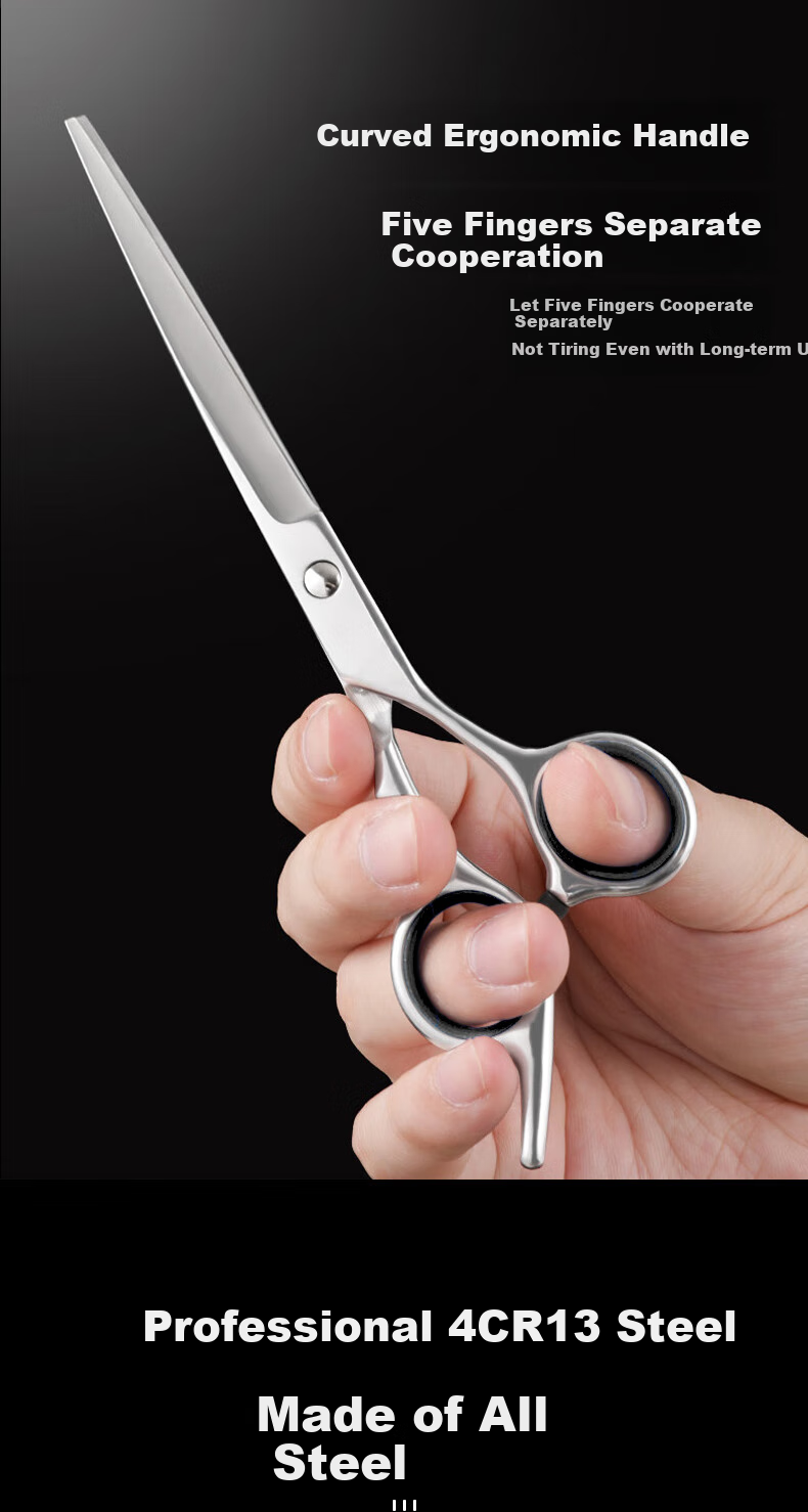 Qiman Hair Cutting Scissors, Hair Trimmer, Thinning Shears, Straight Scissors, Haircutting Tool, Bangs Trimmer, Professional Adult And Children's Hair Cutting Scissors Set, Father's Day Gift 8