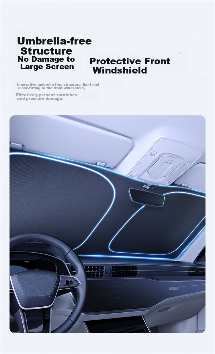 Baseus Car Sunshade, Front Windshield Sun Visor, Interior Heat Insulation Sunshade, Double-Layer Heat Insulation Cover 8