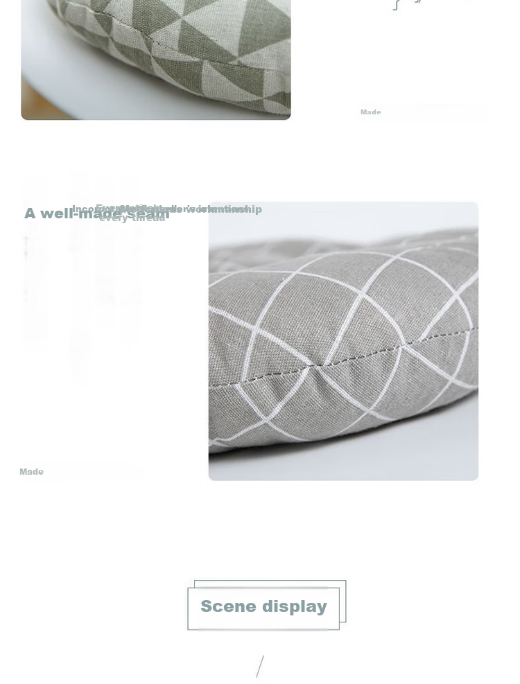 Gongxun Cotton And Linen Breathable Seat Cushion for All Seasons, Tatami Office Chair Pad, Thickened Cushion for Long Sitting, Student Butt Pad 9