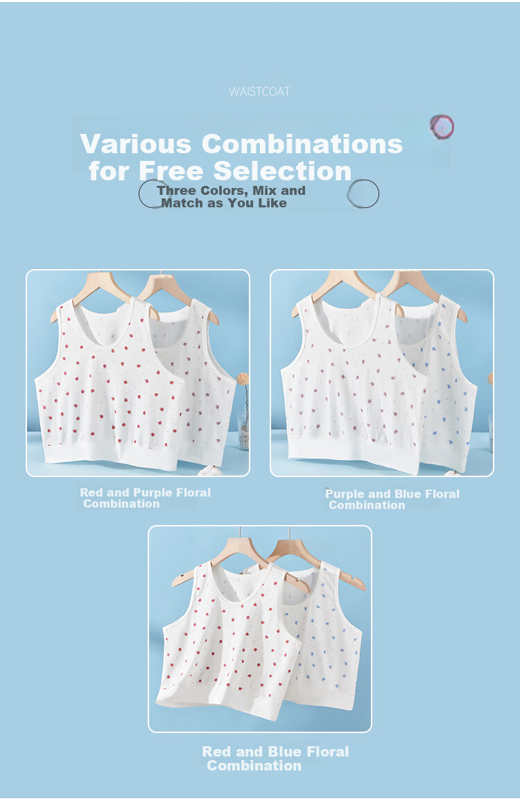 Yiershuang [100% Cotton] Middle-Aged And Elderly Women's Vest, Pure Cotton Wearable Vest-Style Bra, Undershirt, Base Layer Underwear 7