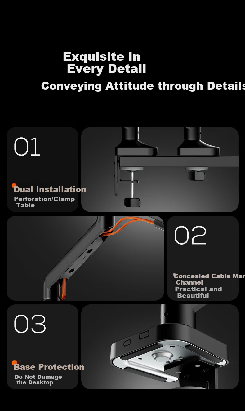 Songneng Monitor Stand, Computer Stand, Display Stand, Mechanical Arm, Monitor Riser, Monitor Arm Support, Weight Capacity 12KG, T690-1B 11