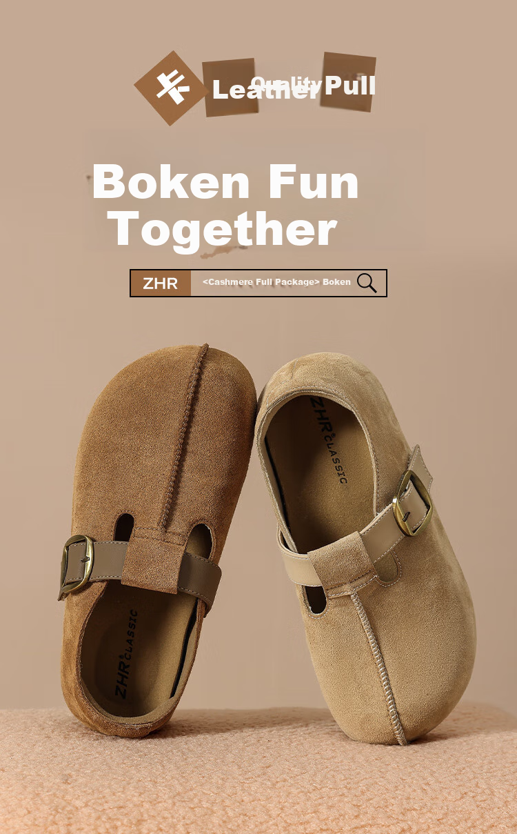 ZHR Height-Increasing Birkenstock Sandals for Women, Kappa Versatile Women's Shoes, Spring And Autumn Lightweight Casual Flats for Women, JT191 Khaki Size 36 1