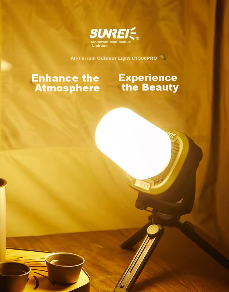 Shanlishi Outdoor Camping Light, Campsite Lamp, Rechargeable Tent Light, Magnetic Work Light, LED Outdoor Lighting, Army Green Color 2