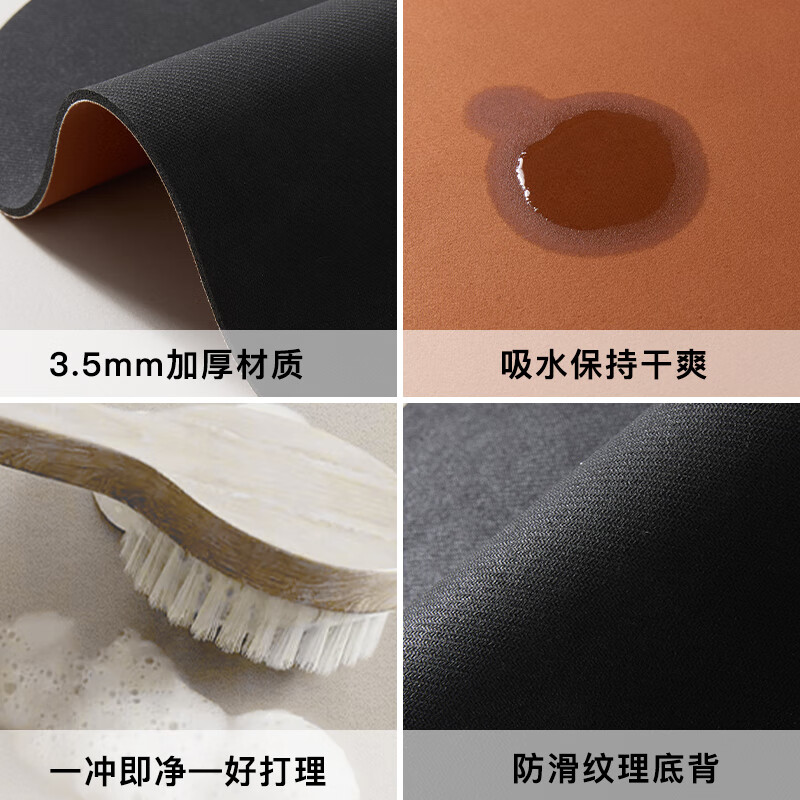 Shengwaluding Bathroom Foot Mat, Non-Slip Soft Technology Velvet, Thickened Floor Mat, Bathroom Entrance Absorbent Carpet, Upgraded Version, 50*80cm