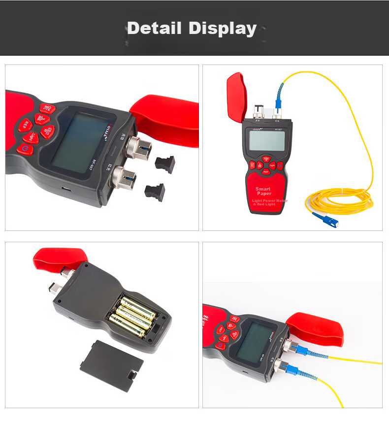 Jingmingshu NF-919 Multifunctional Fiber Optic Tester, Optical Power Meter, Light Source, Red Light Can Measure Communication Network, Telecom Network, Cable TV Fiber Optic Line Engineering Construction Inspection And Maintenance 15