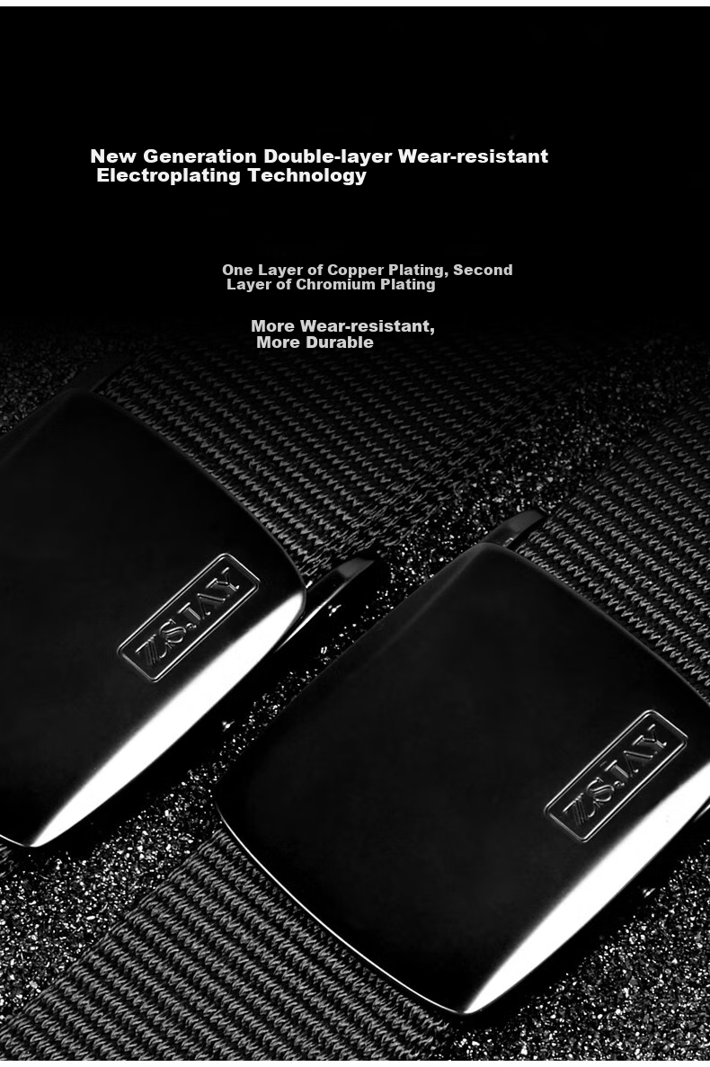 Zhanshuniao P4 (High-End) Automatic Buckle Canvas Belt Nylon Belt for Men, Casual Cargo Pants Woven Belt, Trendy Gift 7