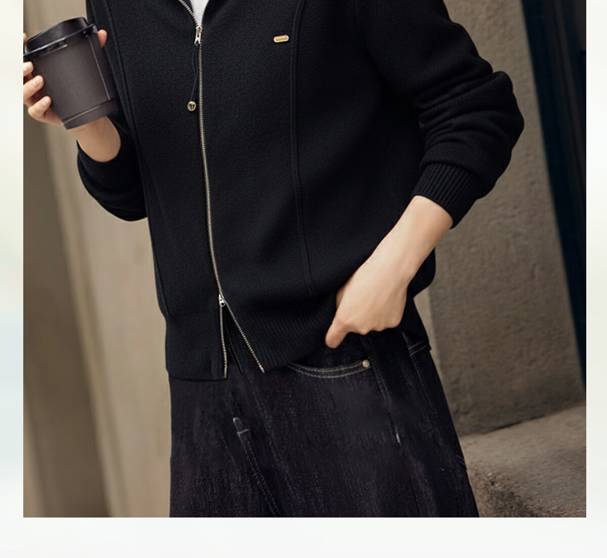She Enjoy Women's Knitted Cardigan Stand Collar Zipper Sweater Jacket Casual Versatile Knit Outerwear T53Z092 1