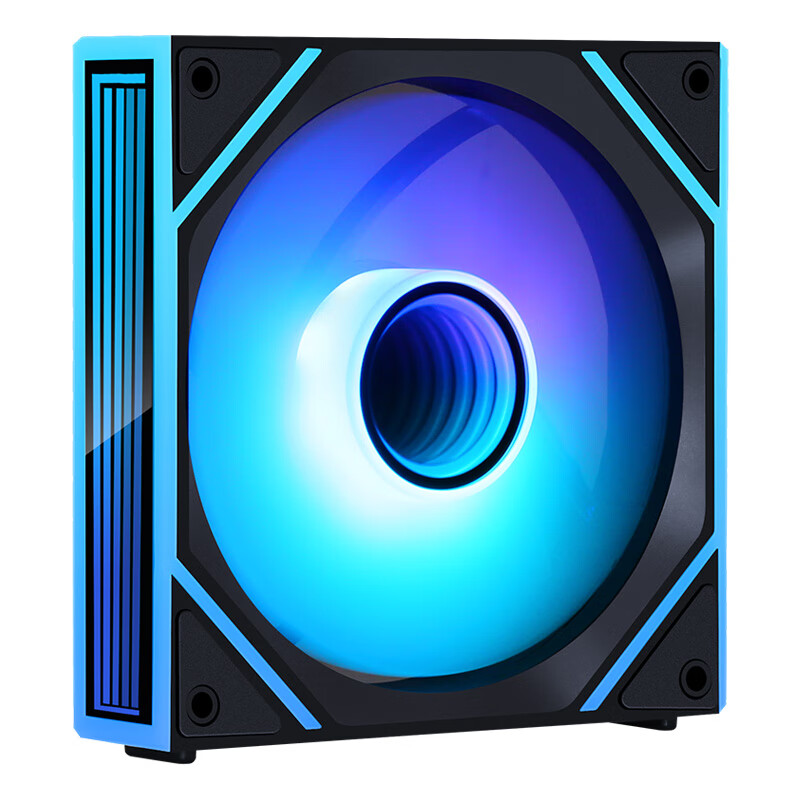 SAMA Giant Wave Magnetic Building Block Fan Reverse Blade Black 12cm Case Fan Wireless Splicing ARGB Infinite Mirror 28mm Thickness PWM Temperature Control PBT Fan Blades 8 Shock Absorbing Pads