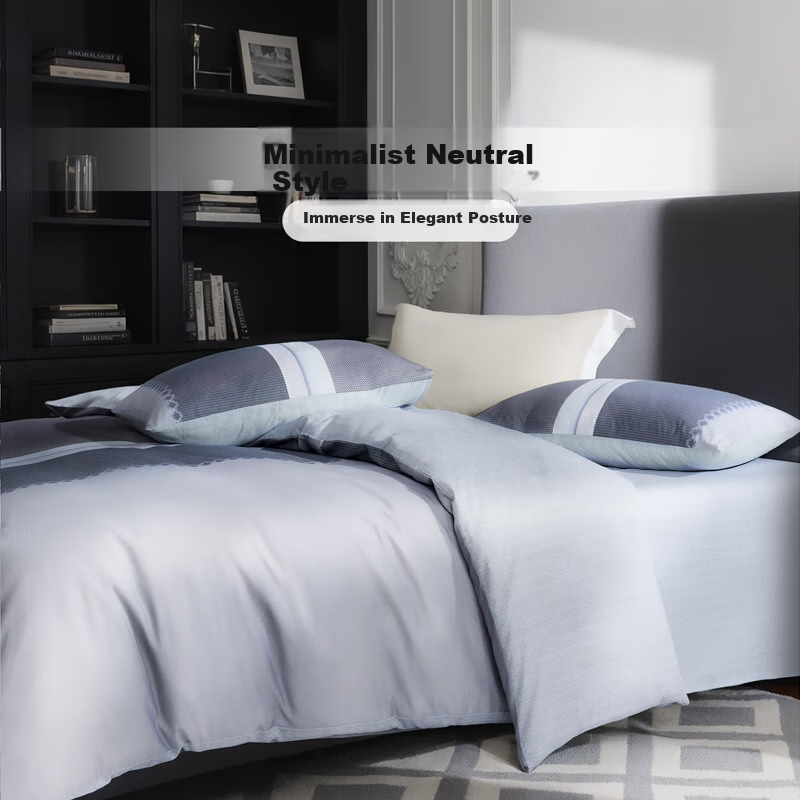 FUANNA Bedding Set, 100% Pure Cotton, Double-Size Unisex Set with Bed Sheet And Duvet Cover, 230×229cm, Laid