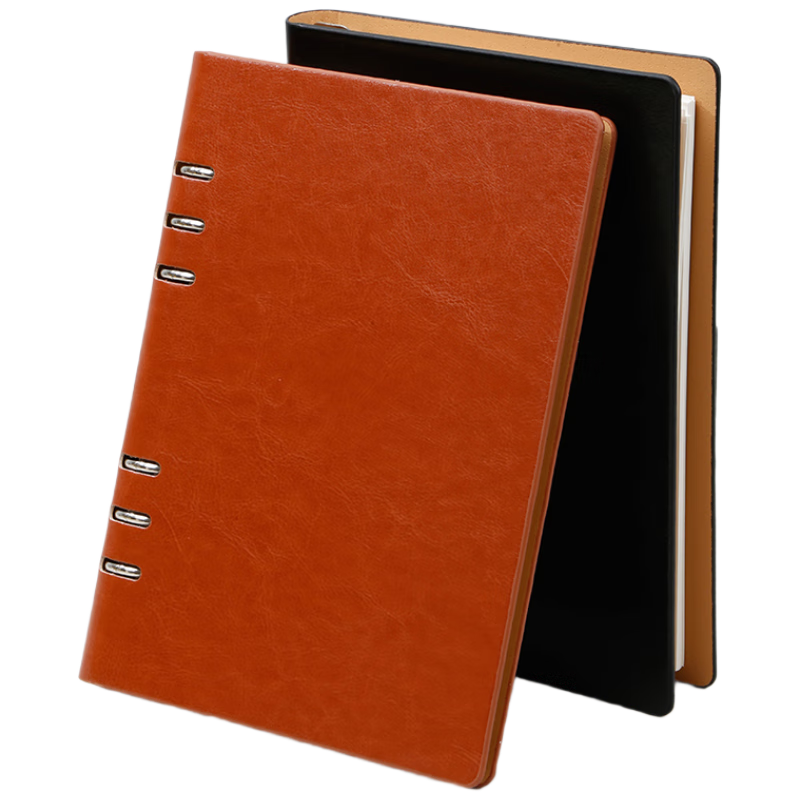 COMIX Refillable Refill Core Leather Cover Notebook Business Office Memo Meeting Notes A5/80 Sheets ECYA580 Black