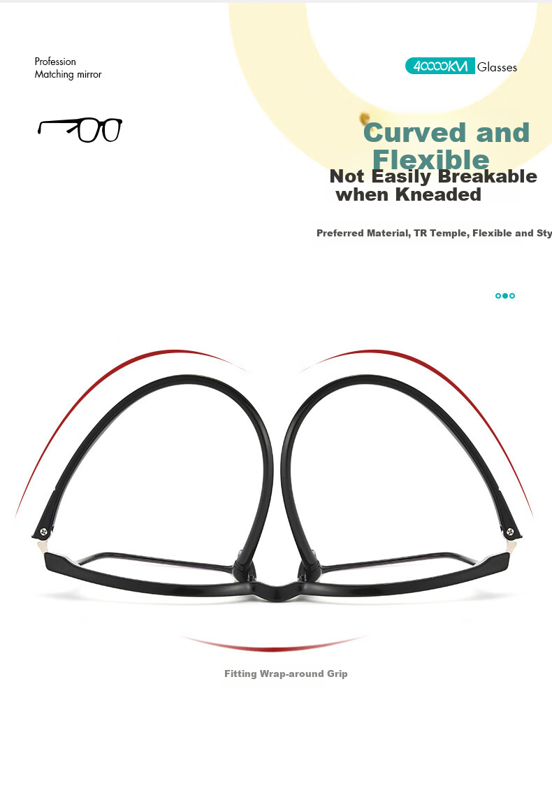 Siwangongli Reading Glasses TR Ultra-Light Pressure-Free Anti-Blue Light High-Definition Glasses for Middle-Aged And Elderly with Presbyopia, 100 Degrees, Back to School 4